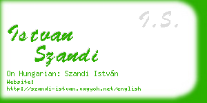 istvan szandi business card