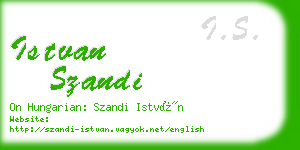 istvan szandi business card